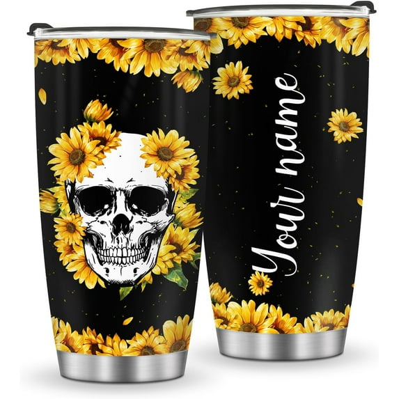 20oz Skull Gifts for Women Men Customized Gifts For Women Unique Mothers Day Christmas Sugar Skull Gifts for Skull Lovers Husband Boyfriend Girlfriend