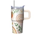 thumbnail image 1 of 20oz Stainless Steel Insulated Cup Bohemian, Travel Mug with Handle & Straws, Leak-Proof Lid, Perfect Bohemian Design Present, 1 of 5