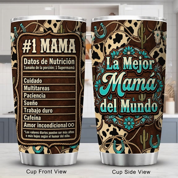 20oz Stainless Steel Insulated Tumbler, Mothers Day Gifts for Wife, Regalos para Mam, Best Mom Ever Gifts