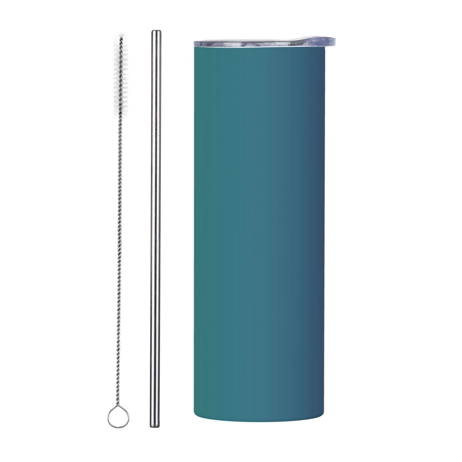20oz Stainless Steel Mug Reusable Tumbler With Lid And Straw For Hot ...