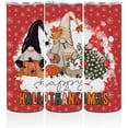 thumbnail image 1 of 20oz Stainless Steel Tumbler Horror Pumpkin Halloween Straight Skinny Water Bottle Thanksgiving Christmas Gnome Travel Coffee Mug Insulated Tumblers Cups for Girls Friend Sisters Niece Birthday, 1 of 5