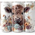 thumbnail image 1 of 20oz Stainless Steel Tumbler with Highland Cow, 1 of 2