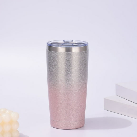 20oz Stainless Steel Tumbler with Lid, Double Wall Vacuum Insulated Travel Mug for Hot and Cold Drinks, Gradient Gray