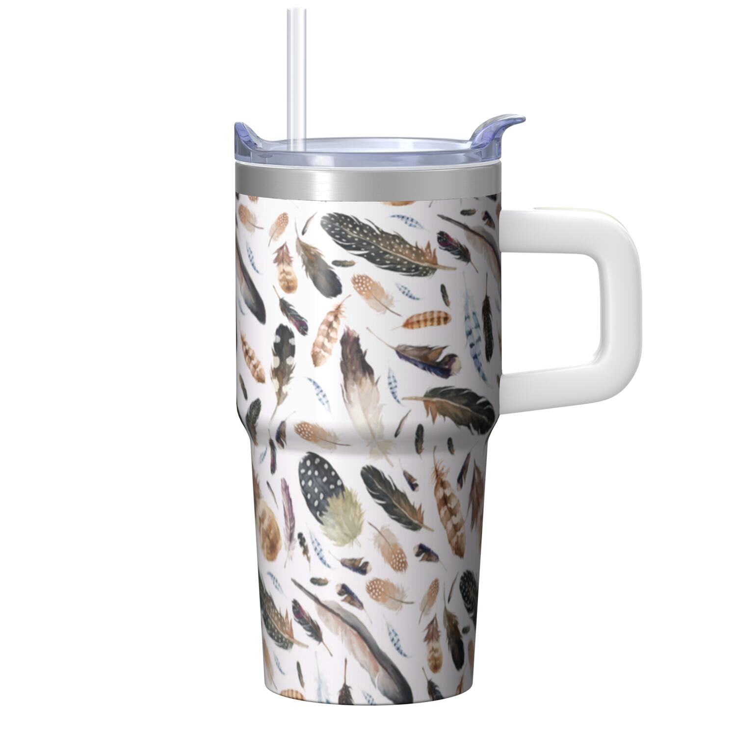 20oz Stainless Steel Tumbler with Lid & Straw - Boho Insulated Travel ...