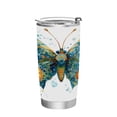 thumbnail image 1 of 20oz Stainless Steel Tumbler with Straw, Double Wall Insulated Travel Tumbler Intricately Butterfly, 1 of 7