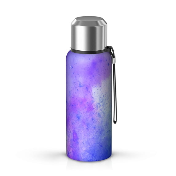 20oz Stainless Steel Vacuum Insulated Coffee Mug with Tea Infuser and Cup Lid, Fluid Smoke Aurora Art Style