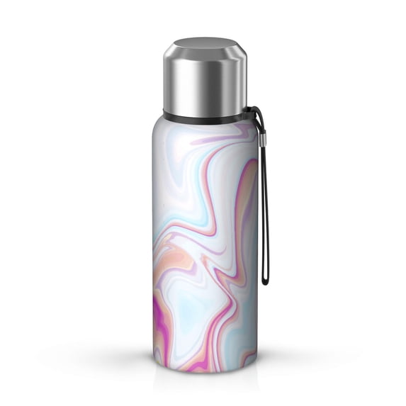 20oz Stainless Steel Vacuum Insulated Coffee Mug with Tea Infuser and Cup Lid, Liquid & Marble Print