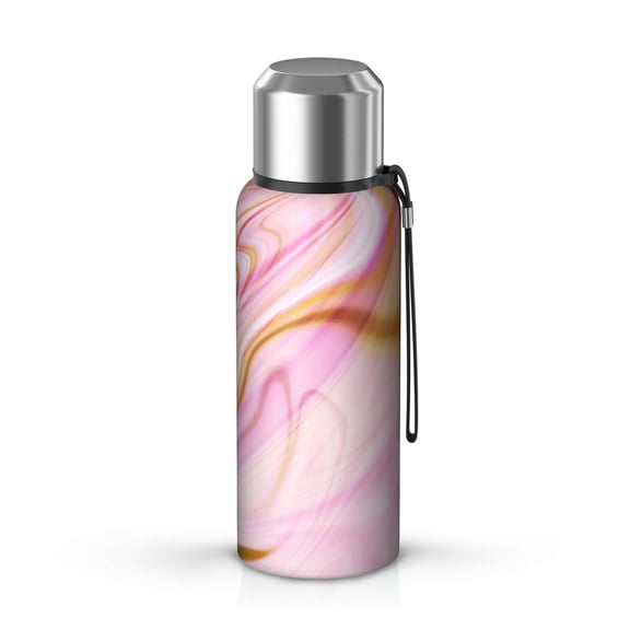 20oz Stainless Steel Vacuum Insulated Coffee Mug with Tea Infuser and Cup Lid, Liquid & Marble Print