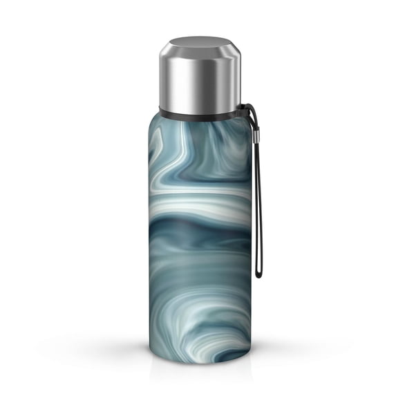 20oz Stainless Steel Vacuum Insulated Coffee Mug with Tea Infuser and Cup Lid, Liquid & Marble Print