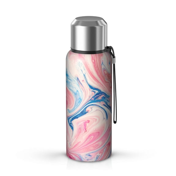 20oz Stainless Steel Vacuum Insulated Coffee Mug with Tea Infuser and Cup Lid, Liquid & Marble Print