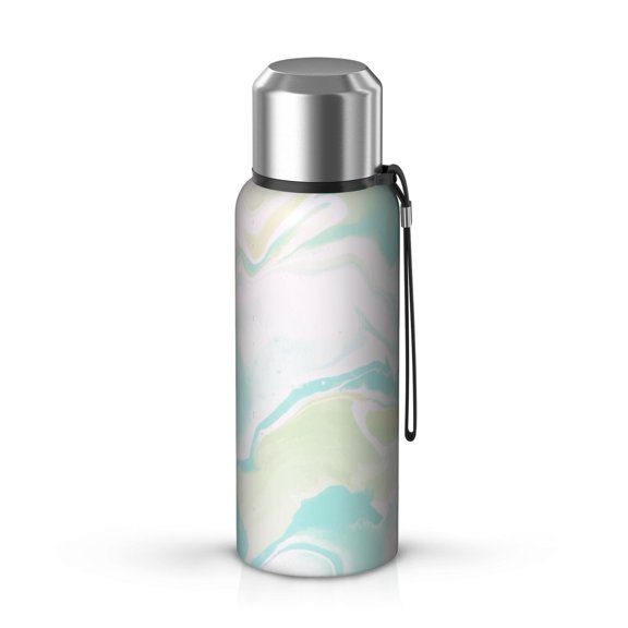 20oz Stainless Steel Vacuum Insulated Coffee Mug with Tea Infuser and Cup Lid, Liquid & Marble Print