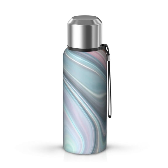 20oz Stainless Steel Vacuum Insulated Coffee Mug with Tea Infuser and Cup Lid, Liquid & Marble Print