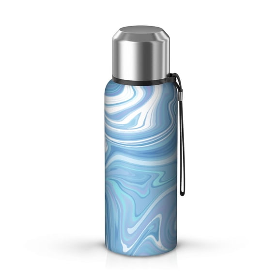 20oz Stainless Steel Vacuum Insulated Coffee Mug with Tea Infuser and Cup Lid, Liquid & Marble Print