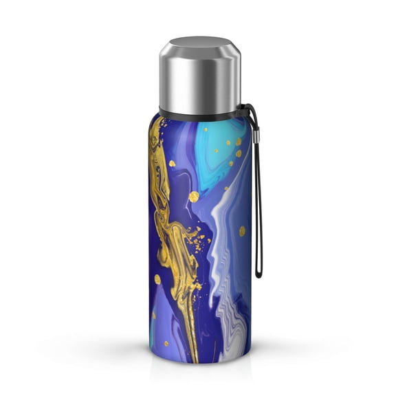 20oz Stainless Steel Vacuum Insulated Coffee Mug with Tea Infuser and Cup Lid, Liquid & Marble Print