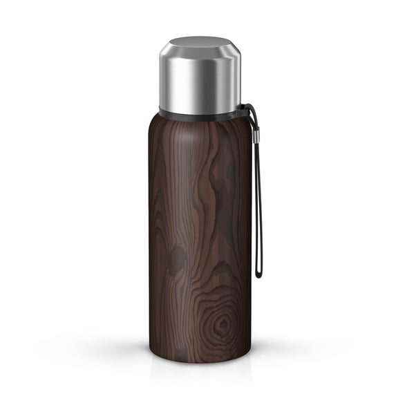 20oz Stainless Steel Vacuum Insulated Coffee Mug with Tea Infuser and Cup Lid, Wood Print