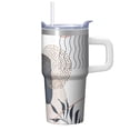 thumbnail image 1 of 20oz Travel Coffee Mug with Lid and Straw, Bohemian Stainless Steel Insulated Tumbler, Double Wall Vacuum Leakproof Boho Cup, 1 of 5