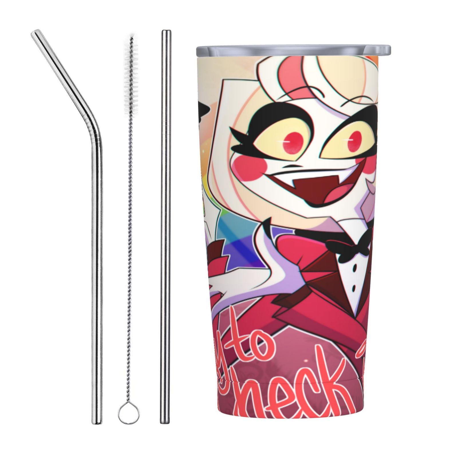 20oz Tumbler with Lid and Straw Hazbin Hotel Helluva Boss (28) Print ...