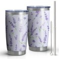 thumbnail image 1 of 20oz Tumbler with Lid and Straw Stainless Lavender Steel Vacuum Insulated Water Coffee Tumbler Cup, Double Wall Vacuum Insulated Travel Mug Reusable Tumblers for Ice Drinks, Hot Beverage, 1 of 7