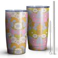 thumbnail image 1 of 20oz Tumbler with Lid and Straw Stainless Little Daisy Steel Vacuum Insulated Water Coffee Tumbler Cup, Double Wall Vacuum Insulated Travel Mug Reusable Tumblers for Ice Drinks, Hot Beverage, 1 of 2