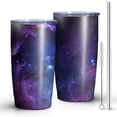 thumbnail image 1 of 20oz Tumbler with Lid and Straw Stainless Purple Geometric Star Steel Vacuum Insulated Water Coffee Tumbler Cup, Double Wall Vacuum Insulated Travel Mug Reusable Tumblers for Ice Drinks, Hot Beverage, 1 of 7