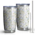 thumbnail image 1 of 20oz Tumbler with Lid and Straw Stainless Small Daisy Steel Vacuum Insulated Water Coffee Tumbler Cup, Double Wall Vacuum Insulated Travel Mug Reusable Tumblers for Ice Drinks, Hot Beverage, 1 of 7