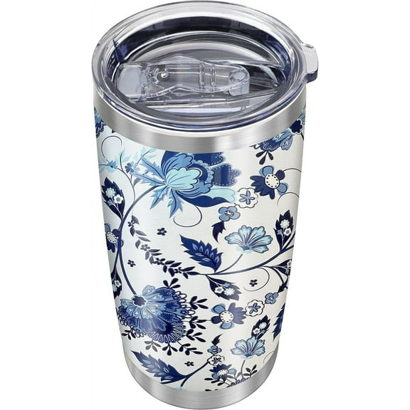 20oz Tumbler, Stainless Steel Vacuum Insulated Water Coffee Tumbler Cup, Double Wall Powder Coated Spill-Proof Travel Mug Thermal Cup for Home Outdoor (Celadon Porcelain, 1 Pack)