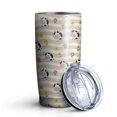 thumbnail image 1 of 20oz Tumblers Beige Cow Flower Pattern Stainless Steel Vacuum Insulated Double Wall Travel Tumbler Cups Mug with Lid and Straw,Cleaning Brush for Cold & Hot Drinks, 1 of 1