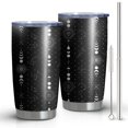 thumbnail image 1 of 20oz Tumblers Black White Moon Eye Star Geometry Pattern Stainless Steel Vacuum Insulated Double Wall Travel Tumbler Cups Mug with Lid and Straw,Cleaning Brush for Cold & Hot Drinks, 1 of 1