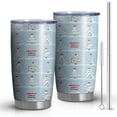 thumbnail image 1 of 20oz Tumblers Blue Christmas Tree Pattern Stainless Steel Vacuum Insulated Double Wall Travel Tumbler Cups Mug with Lid and Straw,Cleaning Brush for Cold & Hot Drinks, 1 of 7