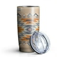 thumbnail image 1 of 20oz Tumblers Brown Geometric Quatrefoil Pattern Stainless Steel Vacuum Insulated Double Wall Travel Tumbler Cups Mug with Lid and Straw,Cleaning Brush for Cold & Hot Drinks, 1 of 1
