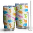 thumbnail image 1 of 20oz Tumblers Colorful Cartoon Dinosaur Pattern Stainless Steel Vacuum Insulated Double Wall Travel Tumbler Cups Mug with Lid and Straw,Cleaning Brush for Cold & Hot Drinks, 1 of 1
