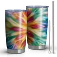 thumbnail image 1 of 20oz Tumblers Colorful Tie Dye Mandala Pattern Stainless Steel Vacuum Insulated Double Wall Travel Tumbler Cups Mug with Lid and Straw,Cleaning Brush for Cold & Hot Drinks, 1 of 1