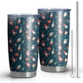 thumbnail image 1 of 20oz Tumblers Dark Blue Christmas Gnome and Gift Pattern Stainless Steel Vacuum Insulated Double Wall Travel Tumbler Cups Mug with Lid and Straw,Cleaning Brush for Cold & Hot Drinks, 1 of 1