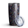thumbnail image 1 of 20oz Tumblers Dark Blue Christmas Nutcracker Pattern Stainless Steel Vacuum Insulated Double Wall Travel Tumbler Cups Mug with Lid and Straw,Cleaning Brush for Cold & Hot Drinks, 1 of 7