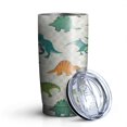 thumbnail image 1 of 20oz Tumblers Dinosaurs Pattern Stainless Steel Vacuum Insulated Double Wall Travel Tumbler Cups Mug with Lid and Straw,Cleaning Brush for Cold & Hot Drinks, 1 of 1