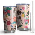 thumbnail image 1 of 20oz Tumblers Dogs with Pioneer Flower Stainless Steel Vacuum Insulated Double Wall Travel Tumbler Cups Mug with Lid and Straw,Cleaning Brush for Cold & Hot Drinks, 1 of 1