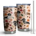 thumbnail image 1 of 20oz Tumblers Fall Dachshund and Pumpkin Stainless Steel Vacuum Insulated Double Wall Travel Tumbler Cups Mug with Lid and Straw,Cleaning Brush for Cold & Hot Drinks, 1 of 1