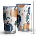 thumbnail image 1 of 20oz Tumblers Fall Leaves Pumpkin Stainless Steel Vacuum Insulated Double Wall Travel Tumbler Cups Mug with Lid and Straw,Cleaning Brush for Cold & Hot Drinks, 1 of 7