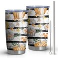 thumbnail image 1 of 20oz Tumblers Fall Pumpkins and Leaves Pattern Stainless Steel Vacuum Insulated Double Wall Travel Tumbler Cups Mug with Lid and Straw,Cleaning Brush for Cold & Hot Drinks, 1 of 7