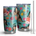 thumbnail image 1 of 20oz Tumblers German Shepherd Dog and Flower Stainless Steel Vacuum Insulated Double Wall Travel Tumbler Cups Mug with Lid and Straw,Cleaning Brush for Cold & Hot Drinks, 1 of 1