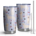 thumbnail image 1 of 20oz Tumblers Golden Retriever Dog with Cherry and Rainbow Stainless Steel Vacuum Insulated Double Wall Travel Tumbler Cups Mug with Lid and Straw,Cleaning Brush for Cold & Hot Drinks, 1 of 1