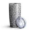 thumbnail image 1 of 20oz Tumblers Gray Christmas Snowflake Pattern Stainless Steel Vacuum Insulated Double Wall Travel Tumbler Cups Mug with Lid and Straw,Cleaning Brush for Cold & Hot Drinks, 1 of 7