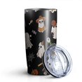 thumbnail image 1 of 20oz Tumblers Halloween Ghosts with Costumes Stainless Steel Vacuum Insulated Double Wall Travel Tumbler Cups Mug with Lid and Straw,Cleaning Brush for Cold & Hot Drinks, 1 of 7
