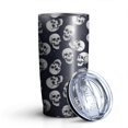 thumbnail image 1 of 20oz Tumblers Navy Skull Pattern Stainless Steel Vacuum Insulated Double Wall Travel Tumbler Cups Mug with Lid and Straw,Cleaning Brush for Cold & Hot Drinks, 1 of 1
