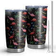 thumbnail image 1 of 20oz Tumblers Pink Dinosaurs Cosmic Stars Stainless Steel Vacuum Insulated Double Wall Travel Tumbler Cups Mug with Lid and Straw,Cleaning Brush for Cold & Hot Drinks, 1 of 1