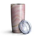 thumbnail image 1 of 20oz Tumblers Pink Gold Marble Pattern Stainless Steel Vacuum Insulated Double Wall Travel Tumbler Cups Mug with Lid and Straw,Cleaning Brush for Cold & Hot Drinks, 1 of 1