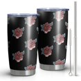 thumbnail image 1 of 20oz Tumblers Pioneer Flower Floral Print Pattern Stainless Steel Vacuum Insulated Double Wall Travel Tumbler Cups Mug with Lid and Straw,Cleaning Brush for Cold & Hot Drinks, 1 of 1