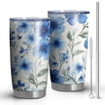 thumbnail image 1 of 20oz Tumblers Pioneer Flower Floral Print Pattern Stainless Steel Vacuum Insulated Double Wall Travel Tumbler Cups Mug with Lid and Straw,Cleaning Brush for Cold & Hot Drinks, 1 of 1