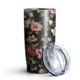 thumbnail image 1 of 20oz Tumblers Pioneer Flower Floral Print Pattern Stainless Steel Vacuum Insulated Double Wall Travel Tumbler Cups Mug with Lid and Straw,Cleaning Brush for Cold & Hot Drinks, 1 of 1