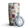thumbnail image 1 of 20oz Tumblers Pioneer Flower Floral Print Pattern Stainless Steel Vacuum Insulated Double Wall Travel Tumbler Cups Mug with Lid and Straw,Cleaning Brush for Cold & Hot Drinks, 1 of 1